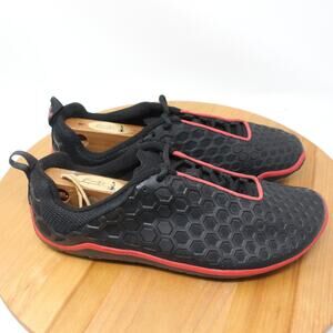 Vivobarefoot Terra Plana Shoes Women 7.5 Black Red Minimalist Running Gym Casual